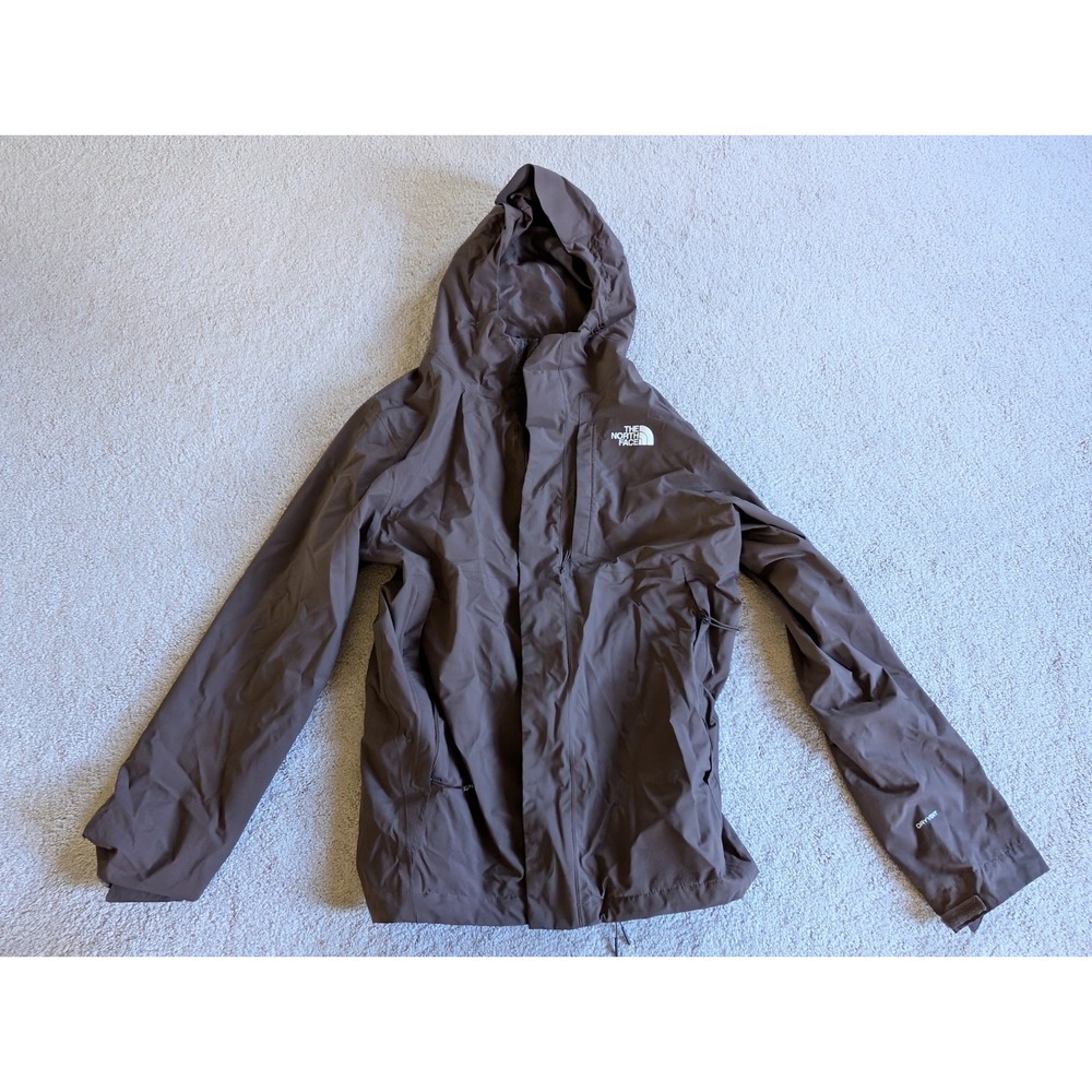 Mens Green North Face Hooded Windbreaker Dryvent Jacket Medium